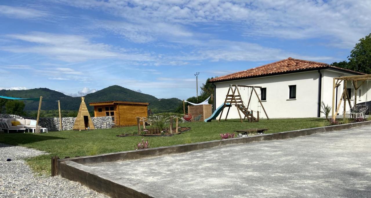 Villa Jacuzzi, Terrain De Petanque Et Aire De Jeux Vue Sur Les Pyrenees Seilhan Eksteriør bilde